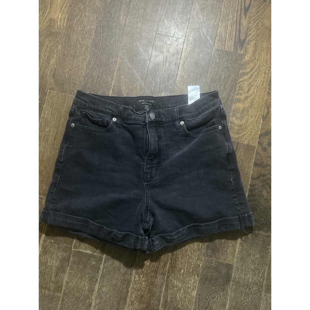 Banana Republic Girlfriend Shorts 30/10 black denim short relaxed‎ solid zip-fly